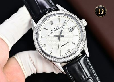 Rolex Oyster Perpetual Date Imported Japanese Movement 40mm 316L Steel Diamond Bezel Watch